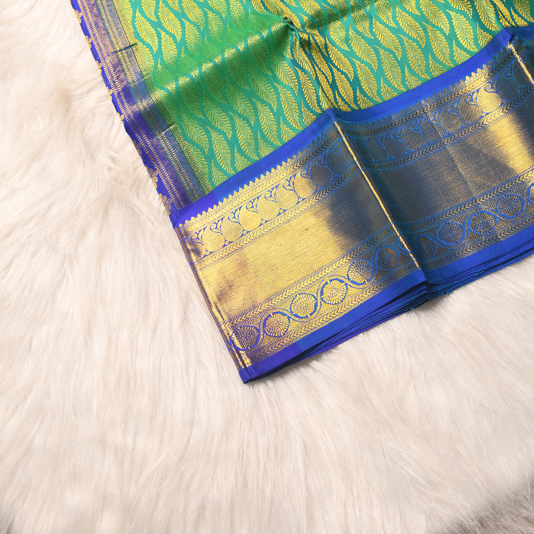 GREEN&BLUE PURE SILK SAREE